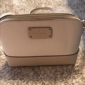 KATE SPADE White and Tan Purse.